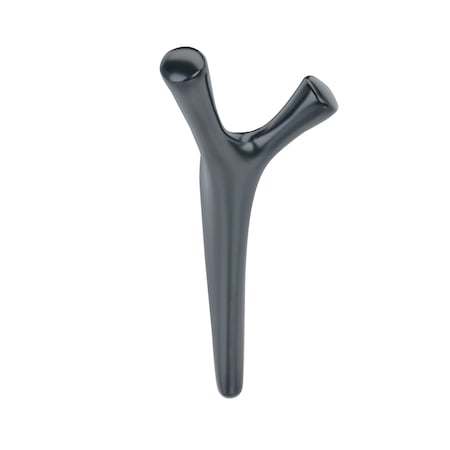 Amerock Kodiak Contemporary Double Prong Matte Black Wall Hook HBX37017MB